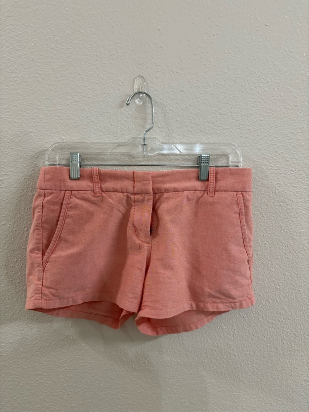 J. Crew High-Waist Coral Shorts